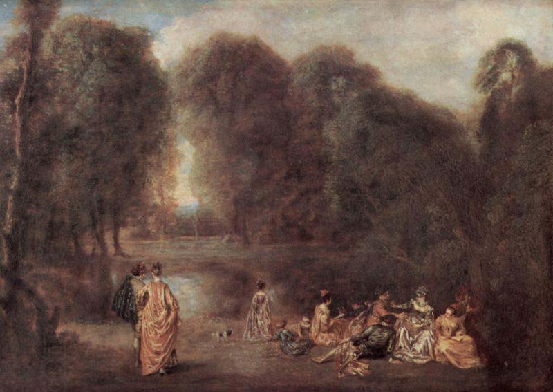 Jean-Antoine Watteau Die Zusammenkunft im Park China oil painting art